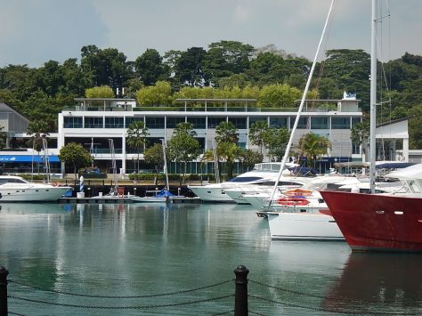 Our hotel from across the quay.