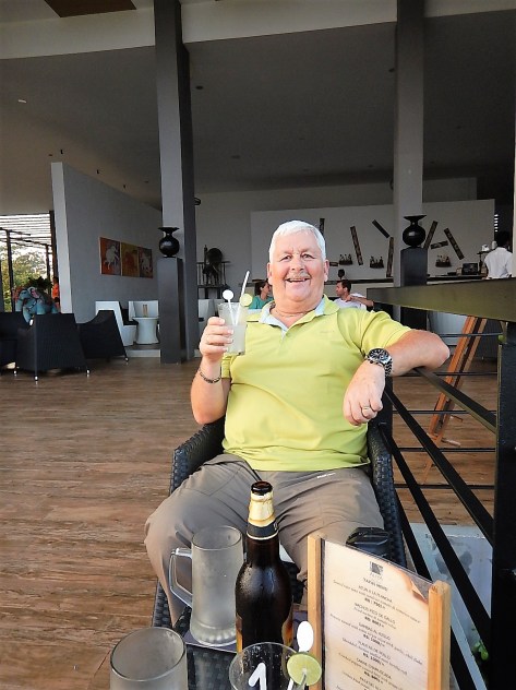 Tired but happy with two drinks to look forward to!