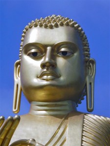 Buddha close-up at Dambulla entrance