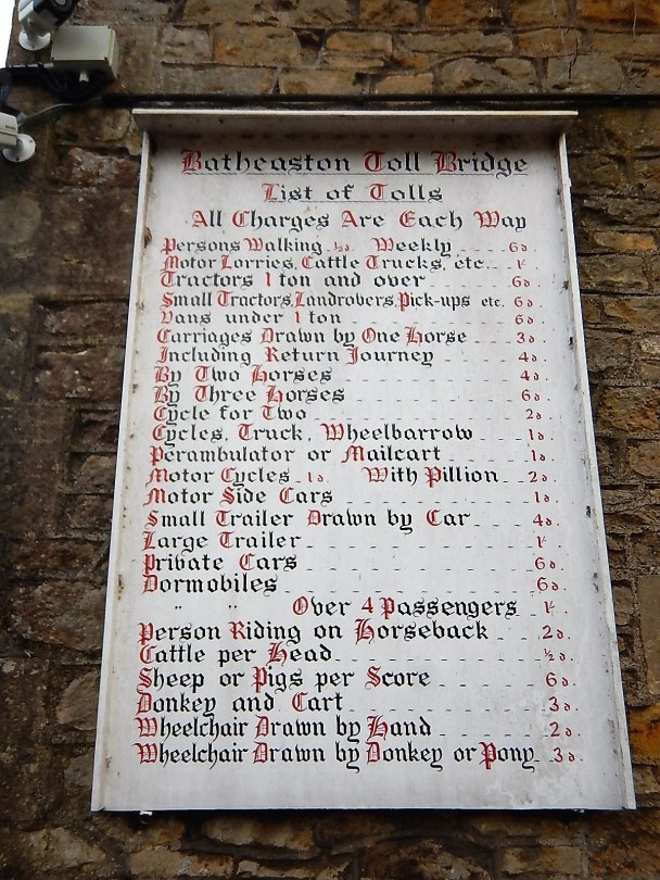 Toll for using the bridge!